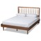 Baxton Studio Sora Mid-Century Modern Ash Walnut Finished Wood King Size Platform Bed 180-11111-9816-Zoro - alternate 1